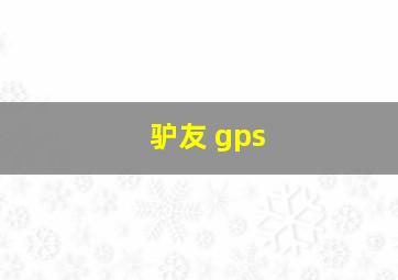 驴友 gps